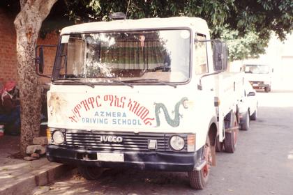 Truck of the Asmara driving school