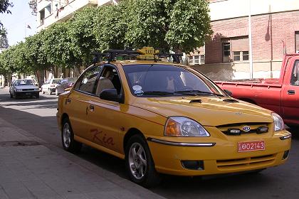 Modern Kia taxi - Asmara - Eritrea