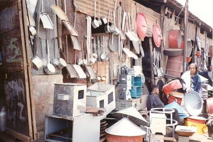 Household utensils at Medeber market Asmera